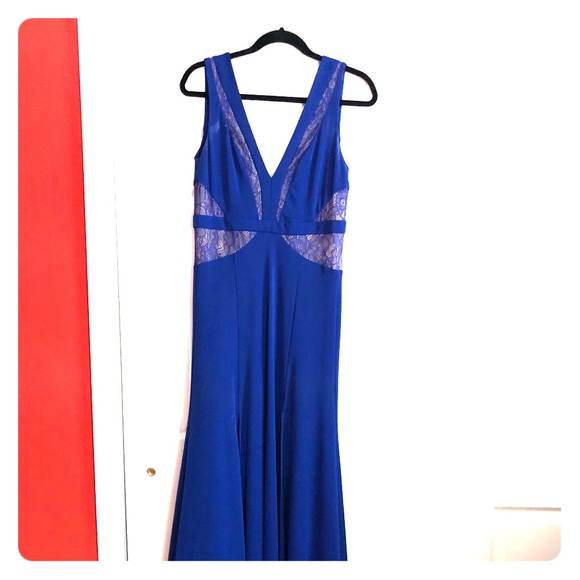 BCBG floor length blue gown, worn once! - Picture 2 of 7